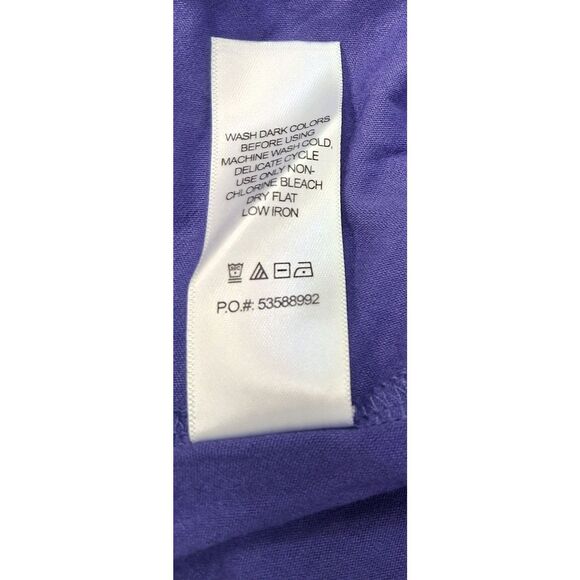 Roaman's womens plus 2X top purple boat neck tunic rayon spandex 26/28 - Picture 7 of 10